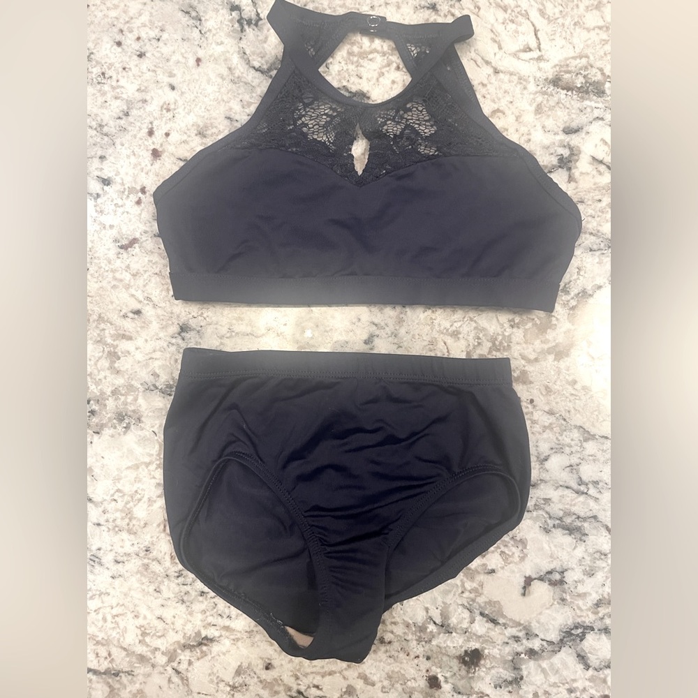 🩰 Body Wrappers 2 piece dance wear in Navy